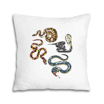 Snakes Reptile Science Biology Snake Lover Pillow | Mazezy