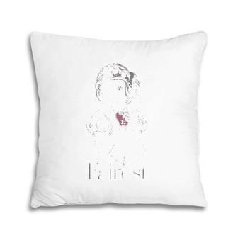 Snow White Fairest Portrait Faded Graphic Pillow | Mazezy UK