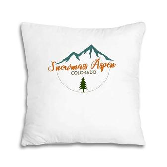 Snowmass Aspen Colorado Adventure Skiing Snowboard Pillow | Mazezy