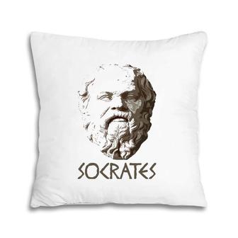 Socrates Greek Philosophy Philosopher Greece Tee Pillow | Mazezy