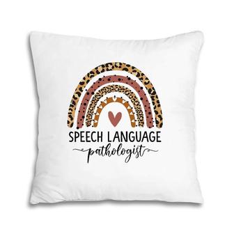 Speech Language Pathologist Rainbow Speech Therapy Gift Slp Pillow | Mazezy