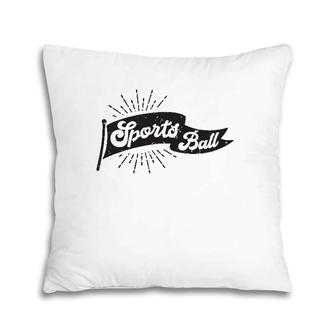 Sports Ball Flag Vintage Pillow | Mazezy DE