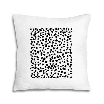 Spotted White With Black Polka Dots Diy Dalmatian Pillow | Mazezy