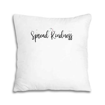Spread Kindness Blooming Flowers Positive Message Pillow | Mazezy
