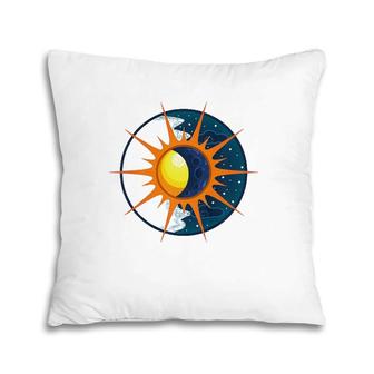 Spring Equinox Vernal Sun Moon Ray Pillow | Mazezy