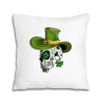St Patrick's Day Mexican Skull Cinco De Mayo Pillow | Mazezy