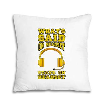 Stage Manager Headset Pun Theater Musical Gift Pillow | Mazezy