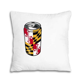 State Of Maryland Flag Beer Can Drinking Tee Md Pillow | Mazezy
