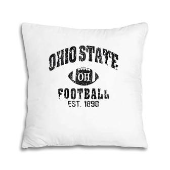 State Of Ohio Columbus Varsity Style Football Gift Zip Pillow | Mazezy