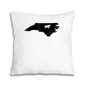 State With Bull Durham Nc Bull On State Tee Pillow | Mazezy