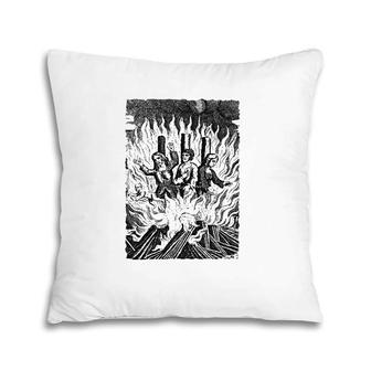 Stay Lit Witches Funny Pagan Occult Pillow | Mazezy
