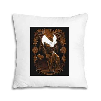 Steampunk Wolf Animals Vintage Pillow | Mazezy