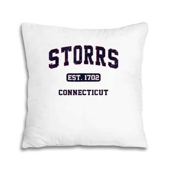 Storrs Connecticut Ct Vintage Athletic Style Gift Pillow | Mazezy CA