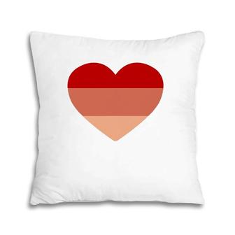 Striped Heart Happy Valentine's Day Pillow | Mazezy