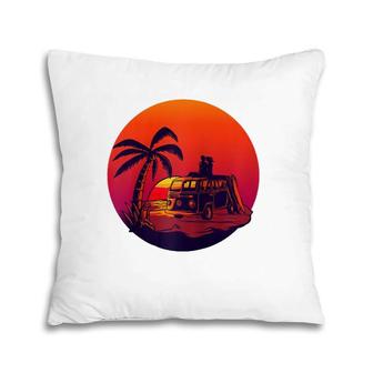 Summer Sunset - Love Van - Travel - Romanic Graphic Pillow | Mazezy