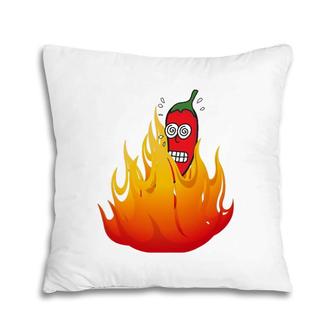 Super Hot Pepper Eating Contest Ghost Peppers Pillow | Mazezy