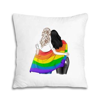 Supercorp - Proud Women Under Pride Flag Pillow | Mazezy