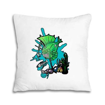 Surf Art Anglerfish Lovers Gift Pillow | Mazezy