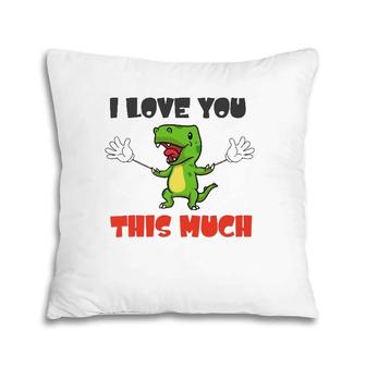T Rex Cute Valentine's Day Dinosaur Awesome Cute Cool Pillow | Mazezy