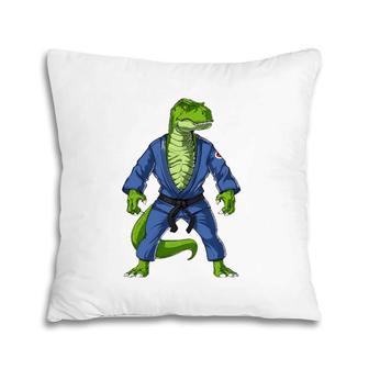 T-Rex Dinosaur Jiu-Jitsu Judo Martial Arts Karate Pillow | Mazezy