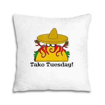 Tako Tuesday - Funny Octopus Tacos Pillow | Mazezy