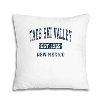 Taos Ski Valley New Mexico Nm Vintage Sports Design Navy Pillow | Mazezy