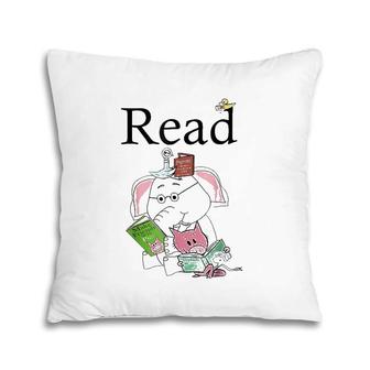 Teacher Library Read Book Club Piggie Elephant Pigeons Pillow | Mazezy