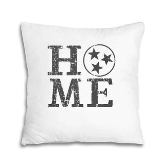Tennessee State Flag Art Distressed Tri Star Tn Gift Home Pillow | Mazezy