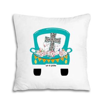 Th Cute Christian Cross Easter Truck Bunny Egg Costume Pillow | Mazezy