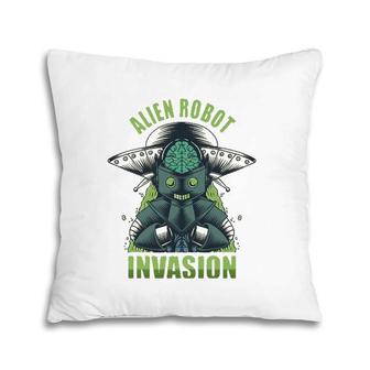 The Alien Robot Invasion Music Pillow | Mazezy