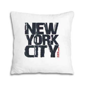 The United States Of America New York City Typography Pillow | Mazezy