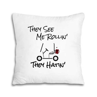 They See Me Rolling Golf Cart Pillow | Mazezy