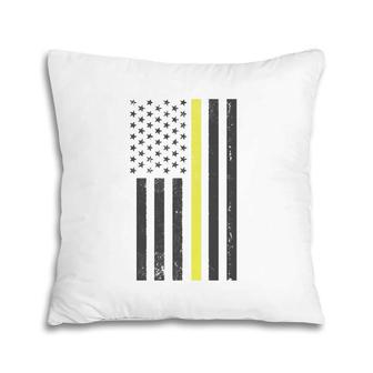 Thin Yellow Line 911 Police Dispatcher Usa Flag Pullover Pillow | Mazezy