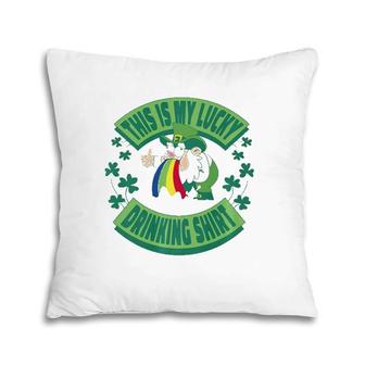 This Is My Lucky Drinking - Drunk Leprechaun Premium Pillow | Mazezy