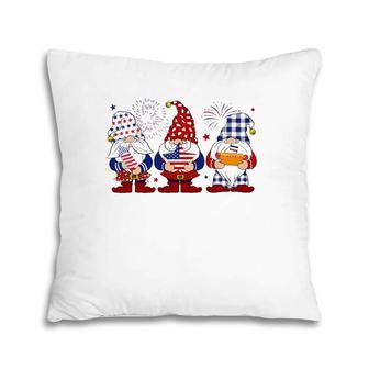 Three Gnomes 4Th Of July Independence Day American Flag Gift Pillow | Mazezy