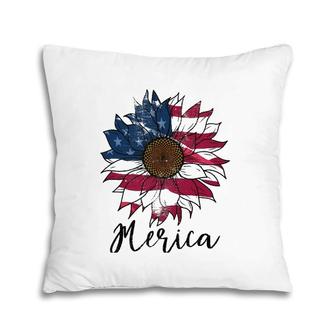 Tie Dye American Flag Sunflower 4Th July Graphic Plus Size Pillow | Mazezy