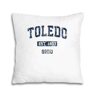 Toledo Ohio Oh Vintage Design Pillow | Mazezy AU