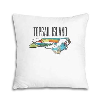 Topsail Island State Of North Carolina Outdoors Graphic Pillow | Mazezy