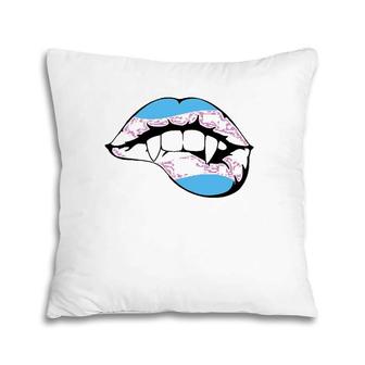 Transgender Trans Vampire Fangs Costume Easy Halloween Gifts Pillow | Mazezy