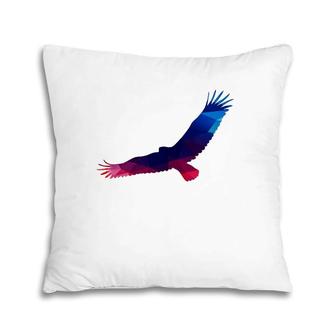 Trippy Magical Flying Eagle Wings Silhouette Pillow | Mazezy