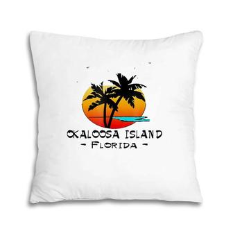 Tropical Okaloosa Island Florida Vacation Beach Gift Pillow | Mazezy CA