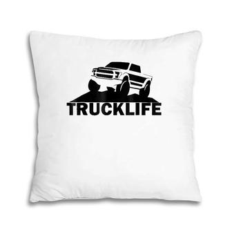 Trucklife Pickup Truck Trucker Tee Gift Pillow | Mazezy