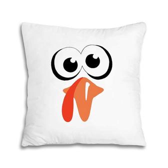 Turkey Face Thanksgiving Costume Silly Family Pilgrim Pillow | Mazezy CA