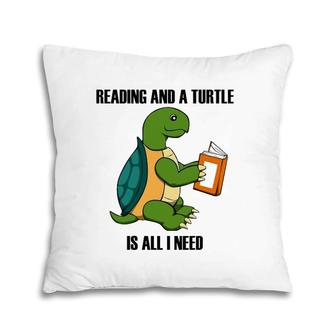 Turtles And Reading Funny Saying Book Pillow | Mazezy