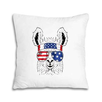 Usa Patriotic Llama July 4Th Alpaca Pillow | Mazezy