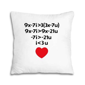 Valentine's Day Math Equation For I Love You Heart Pillow | Mazezy