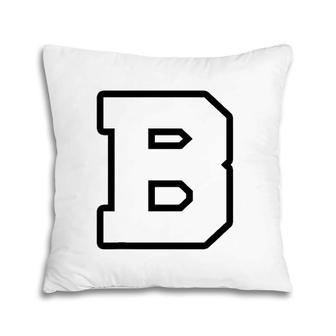 Varsity Letterman B High School Or College Pillow | Mazezy
