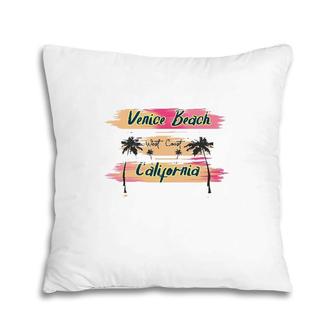Venice Beach California Summer Vacation Gift Pillow | Mazezy