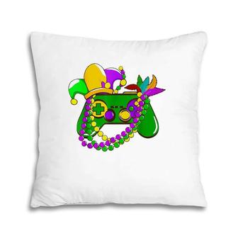 Video Game Gamer New Orleans Mardi Gras Festival Costume Pillow | Mazezy