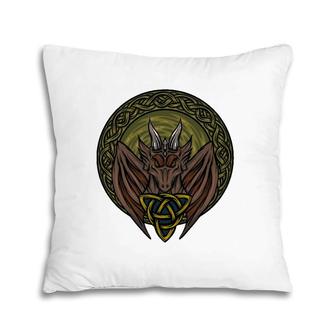 Viking Dungeon Norwegian Dragon Lover Celtic Dragon Pillow | Mazezy